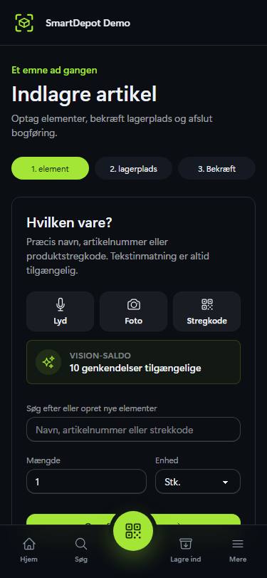 Læg på plads – SmartDepot